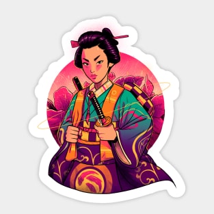 Samurai Geisha Sticker